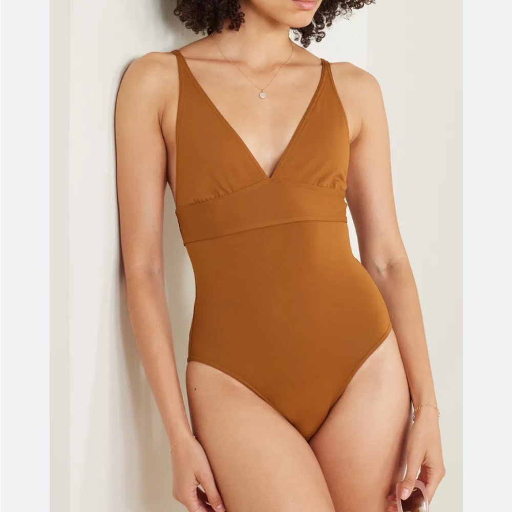 ERES Les Essentiels Larcin One-Piece Swimsuit in Brown